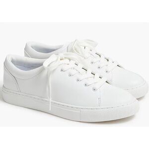 J.Crew Factory Road Trip Lace Up Sneakers‎ White BC186 Women Size 8